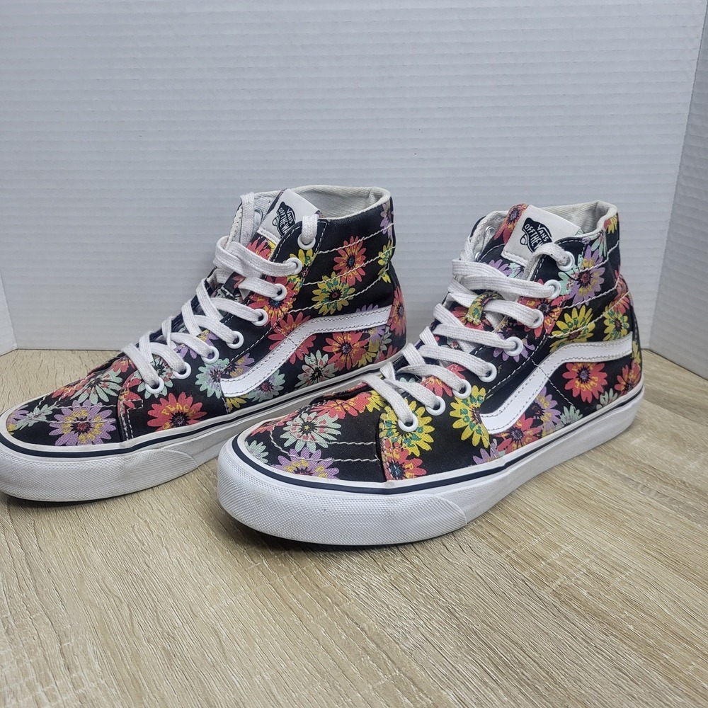VANS Off The Wall Sk8-Hi Tapered High Top Peace Floral Unisex Size M 8‎ W 9.5